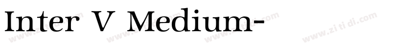 Inter V Medium字体转换